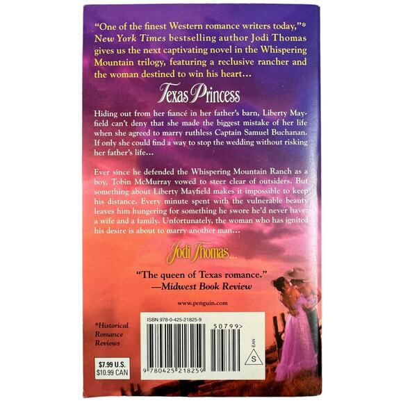 Texas Princess by Jodi Thomas (Paperback) (Autographed) - Picture 2 of 7